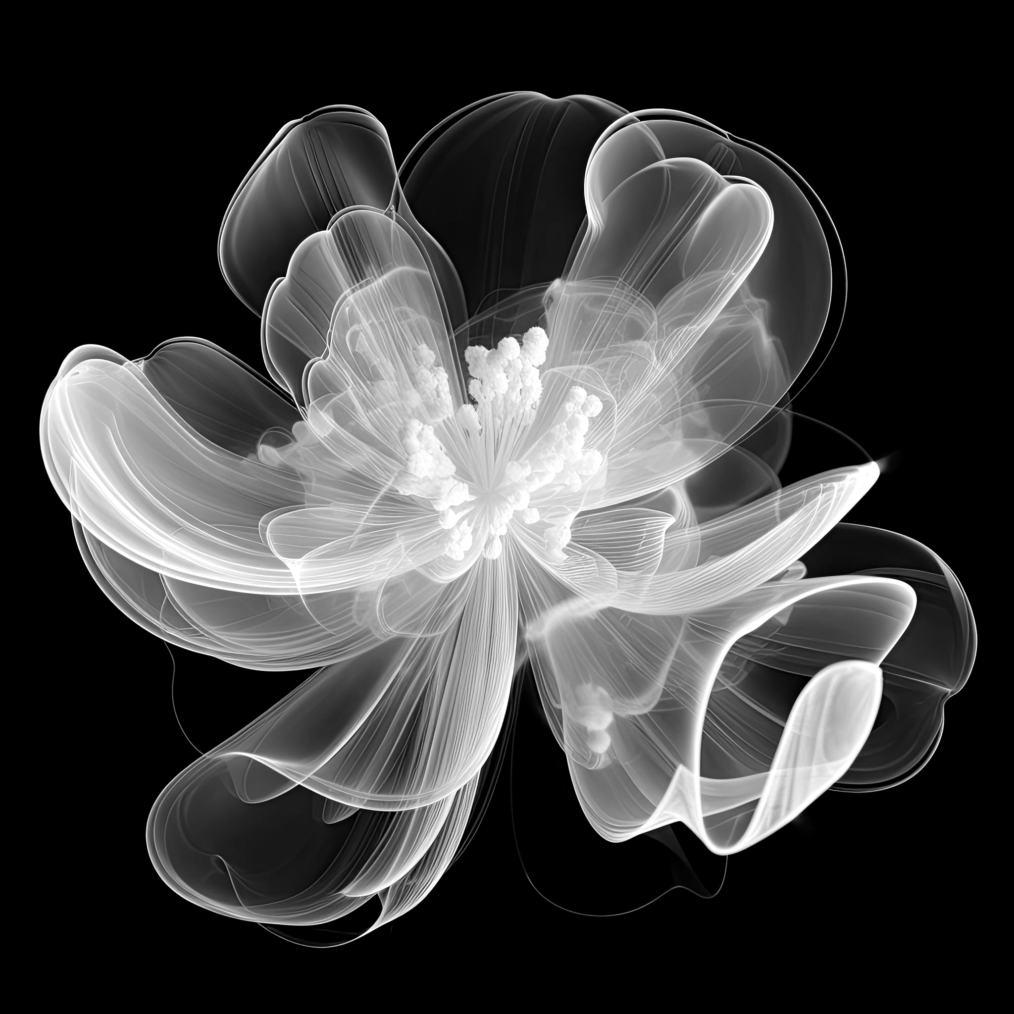 flower_black_white